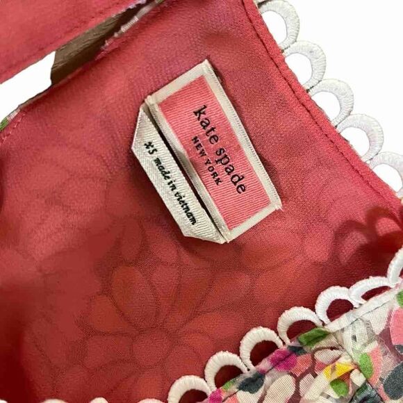 Kate‎ Spade Floral Dots Burnout Blouse in Pink Multicolor Size XS - Picture 9 of 10